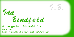 ida bindfeld business card